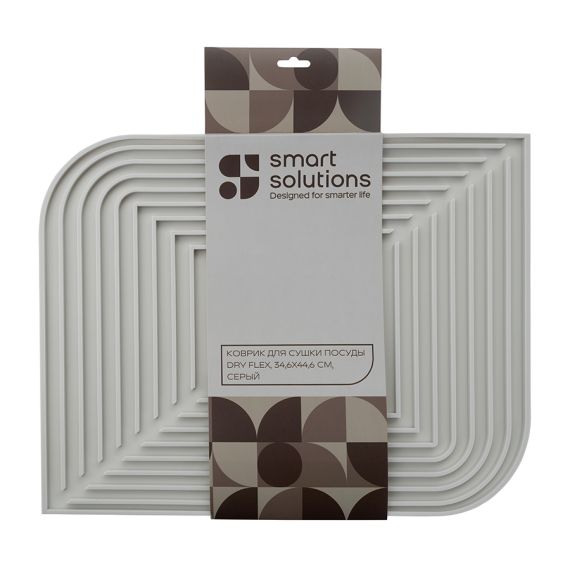 Коврик для сушки посуды Dry Flex, 34,6х44,6 см, серый, Smart Solutions, фото , изображение 6