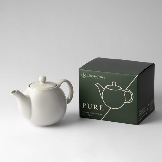 Чайник заварочный с ситом Pure, 1 л, белый, Liberty Jones, фото , изображение 2