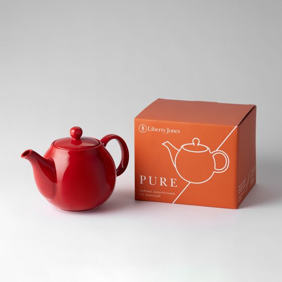 Чайник заварочный с ситом Pure, 1 л, красный, Liberty Jones, фото , изображение 2