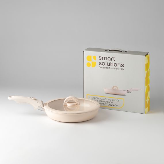 Сковорода с крышкой и съемной ручкой Smart Ceramic, ?24 см, Smart Solutions, фото , изображение 11