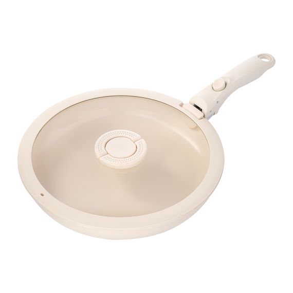 Сковорода с крышкой и съемной ручкой Smart Ceramic, ?28 см, Smart Solutions, фото 