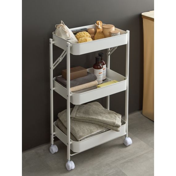Этажерка 3-х ярусная Smart Cart, белая, Smart Solutions, фото , изображение 4