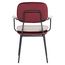 Стул с подлокотниками и контрастным кантом Pea, велюр, бордовый/бежевый, Bergenson Bjorn, фото , изображение 4