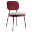 Стул с контрастным кантом Pea, велюр, бордовый/бежевый, Bergenson Bjorn, фото 