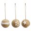 Набор елочных шаров из папье-маше Zero waste из коллекции New Year Essential, 3 шт., Tkano, фото 
