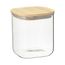 Банка для хранения квадратная Glass Bamboo, 1,5 л, Smart Solutions, фото 
