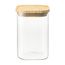 Банка для хранения квадратная Glass Bamboo, 1,1 л, Smart Solutions, фото 