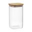 Банка для хранения квадратная Glass Acacia, 1,4 л, Smart Solutions, фото 