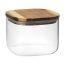 Банка для хранения квадратная Glass Acacia,1 л, Smart Solutions, фото 