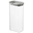 Банка для хранения прямоугольная Vacuum Glass, 1,75 л, светло-серая, Smart Solutions, фото 