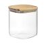 Банка для хранения квадратная Glass Acacia, 1,5 л, Smart Solutions, фото 