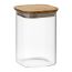 Банка для хранения квадратная Glass Acacia, 1,1 л, Smart Solutions, фото 